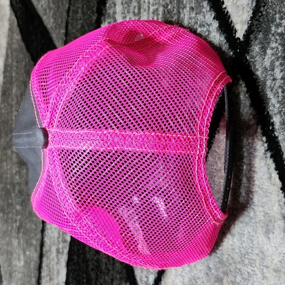 GENUINE JOHN DEERE EMBROIDERED NEON PINK GRAY MESH CAP HAT - Picture 5 of 13